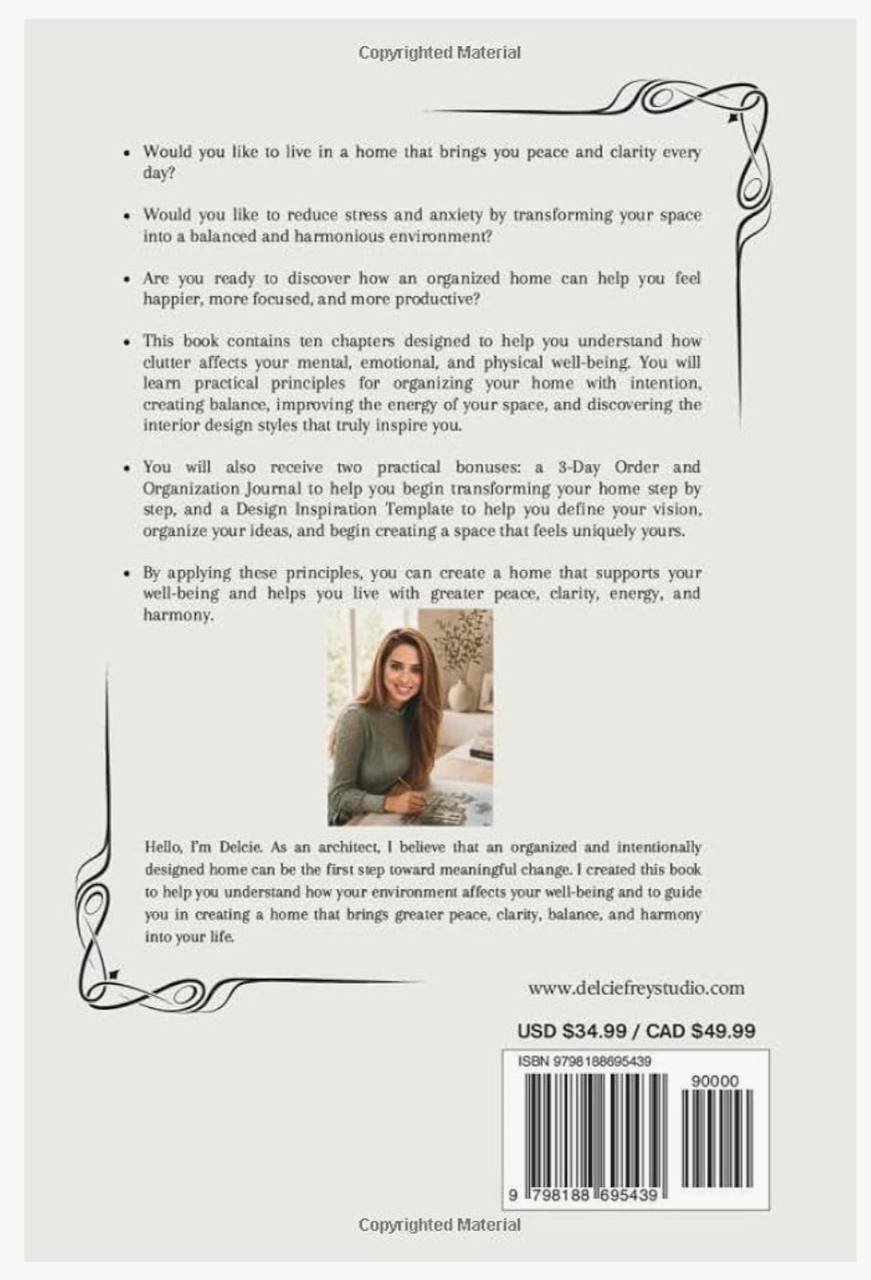 Back cover of The Power of an Organized Life by Delcie Frey
