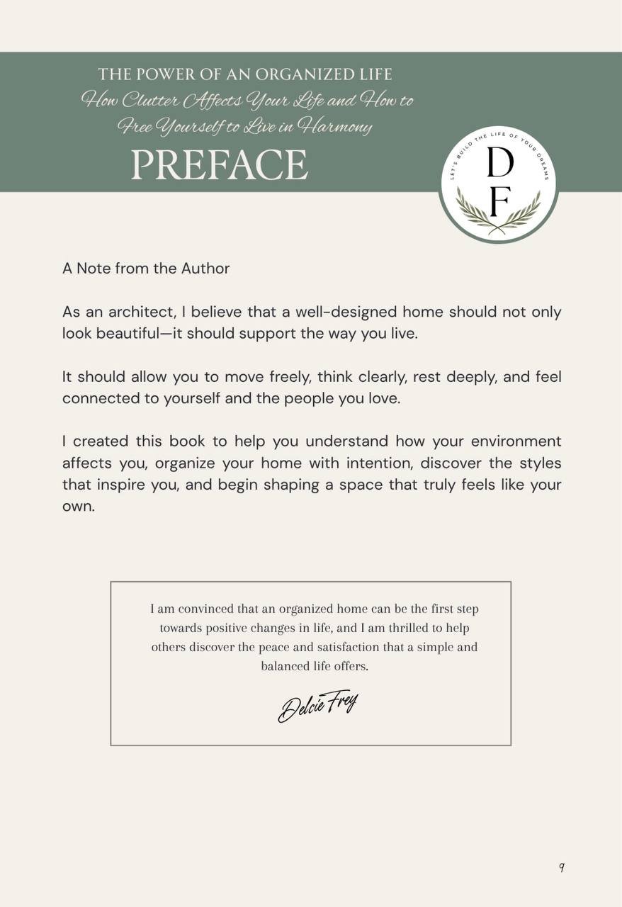 Preface of The Power of an Organized Life ? a note from the author